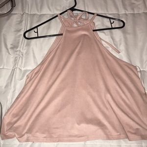 Pink halter top